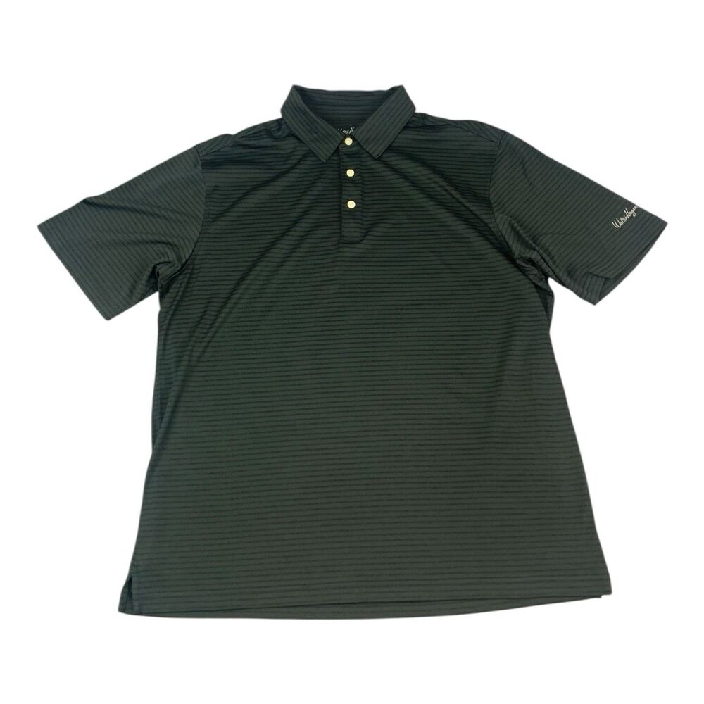 Walter Hagen Essentials Golf Polo Shirt, Short Sleeve, Black Striped Men's Large